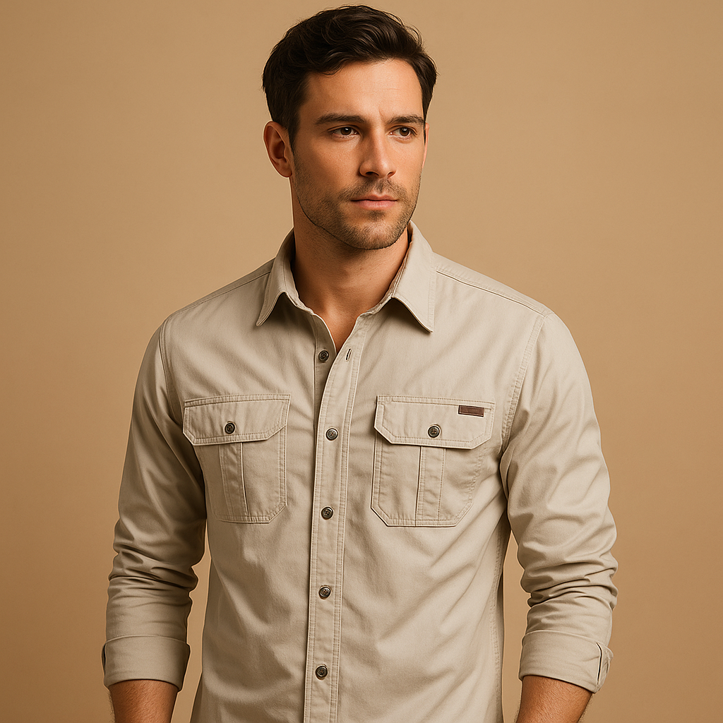Cargo cotton shirt for men | Ethan