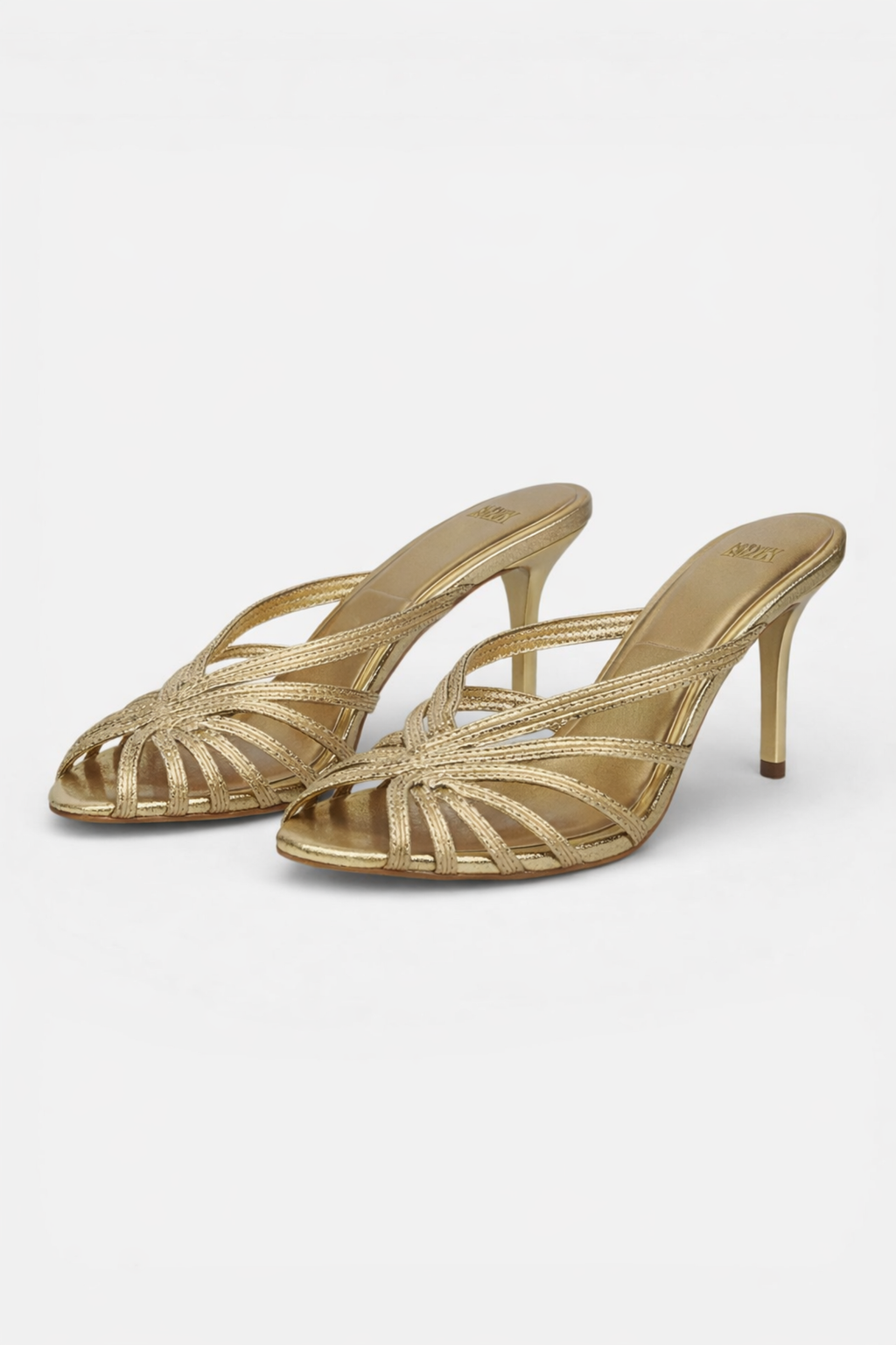 Caurelle | Women’s Gold Heels – Thin Strap Elegance