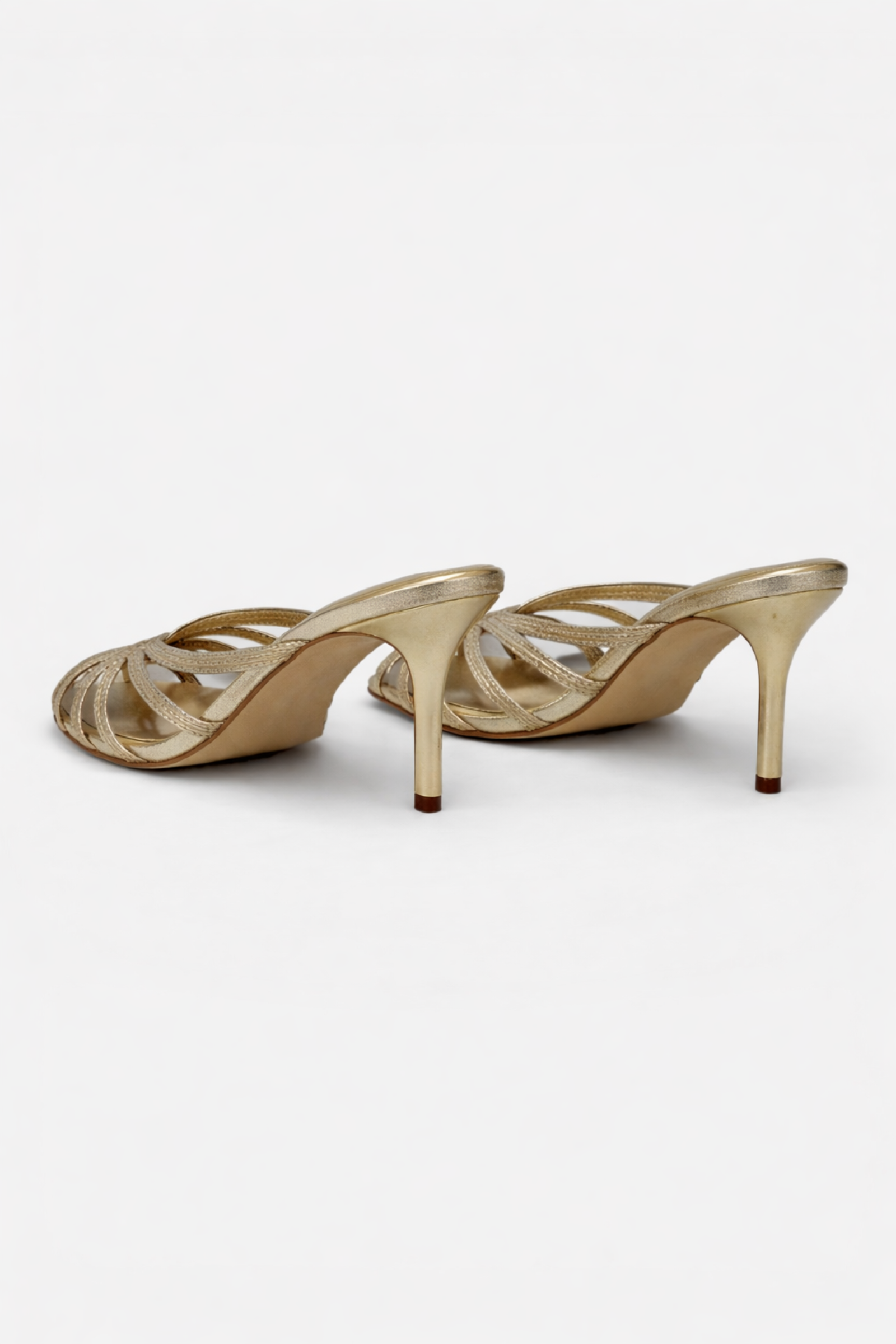 Caurelle | Women’s Gold Heels – Thin Strap Elegance
