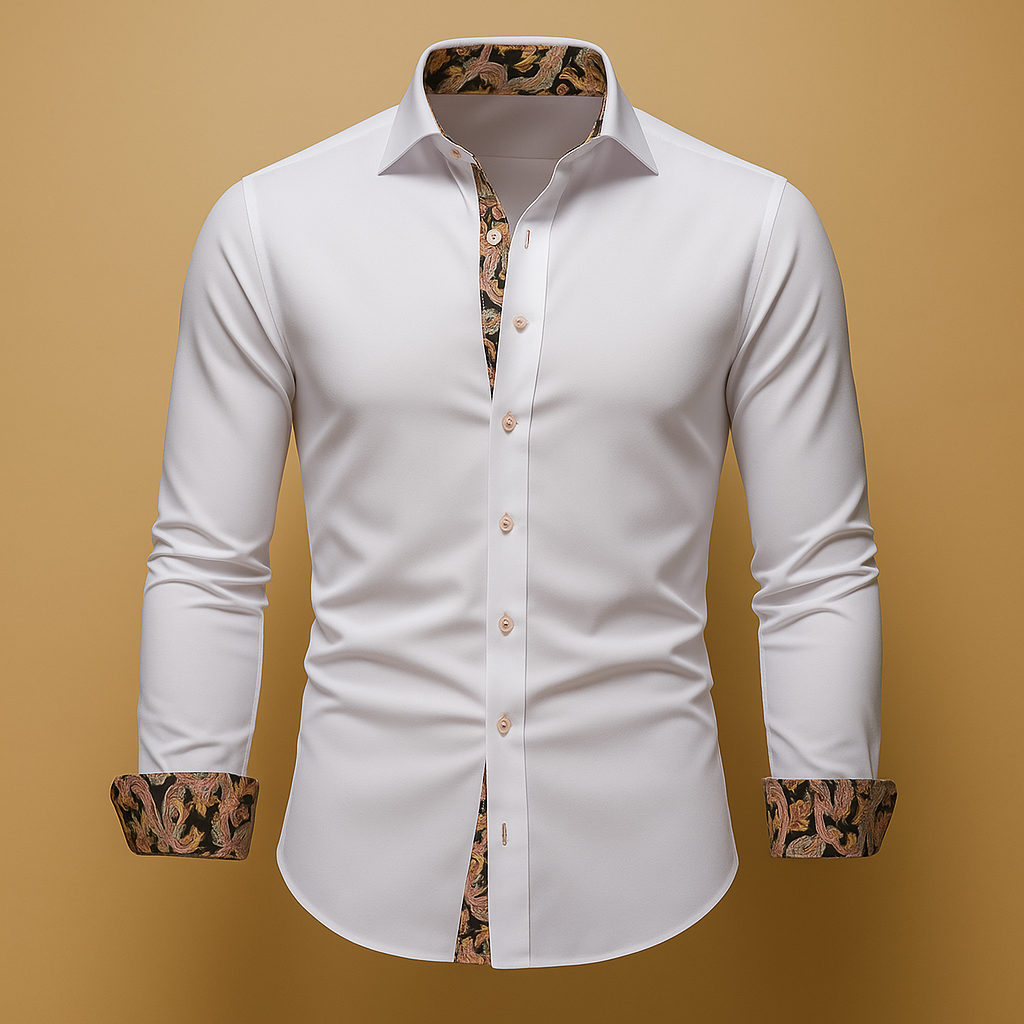 Classic long sleeve button-down shirt for men | Ethan