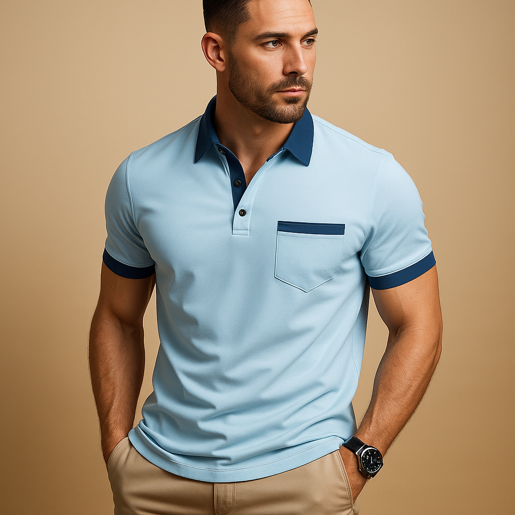 Classic short sleeve polo shirt for men | Adrian