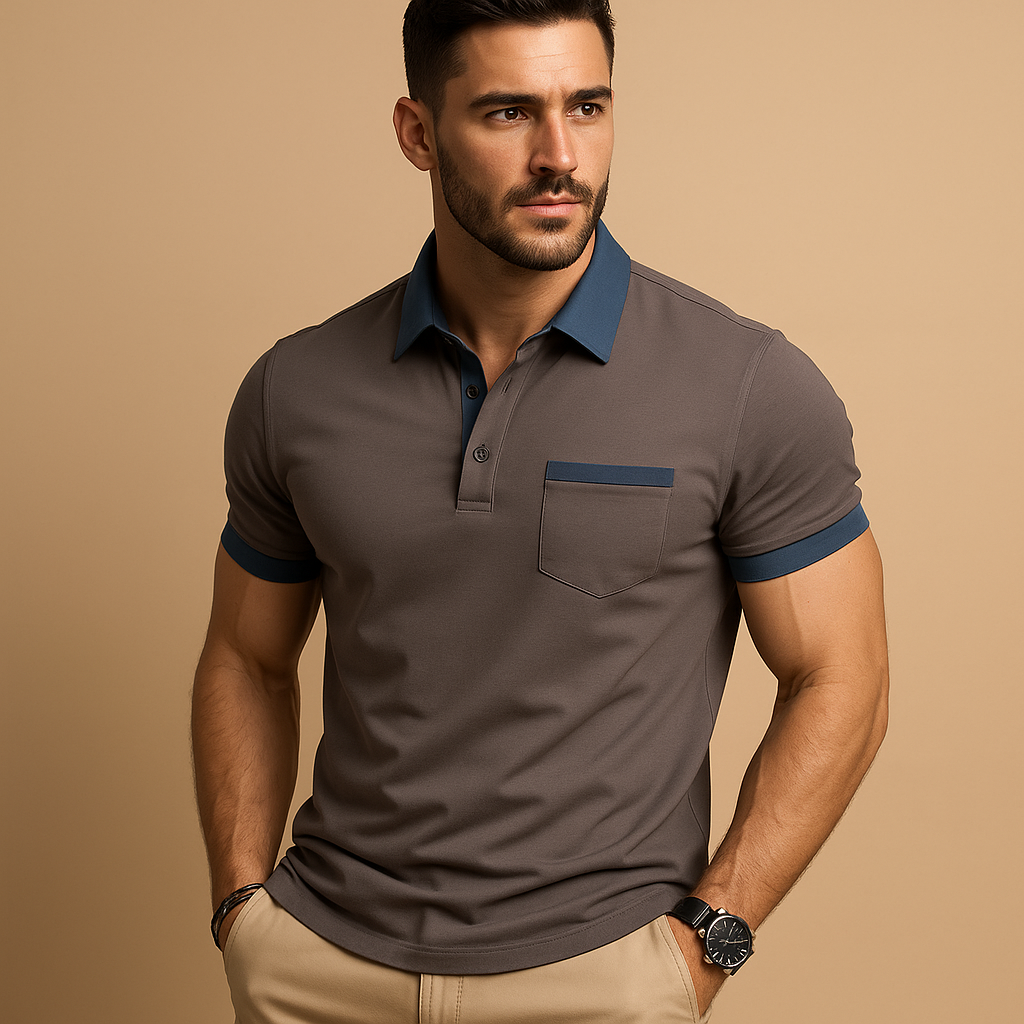 Classic short sleeve polo shirt for men | Adrian