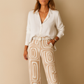 Elegant long-sleeve blouse and pants set for women | Clara