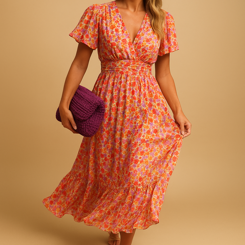 Floral maxi summer dress for women | Clara