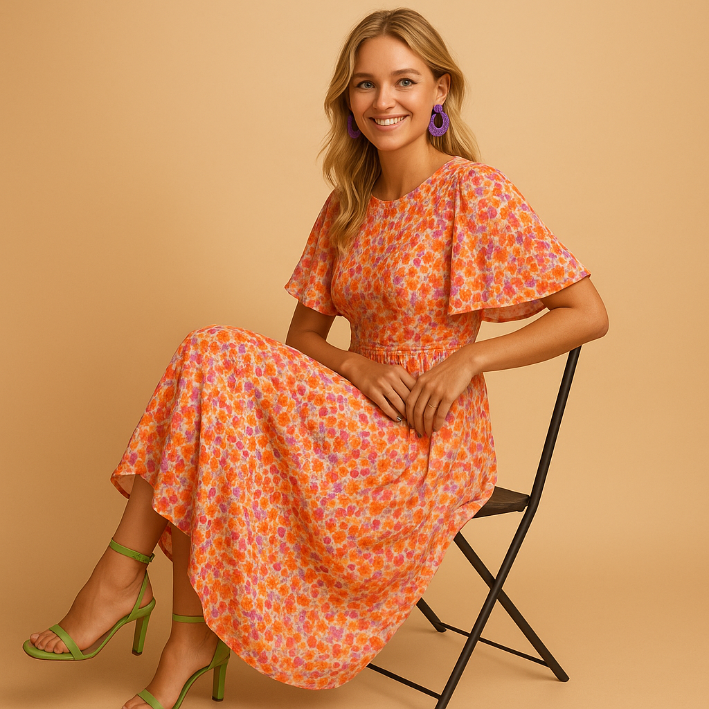 Floral maxi summer dress for women | Clara