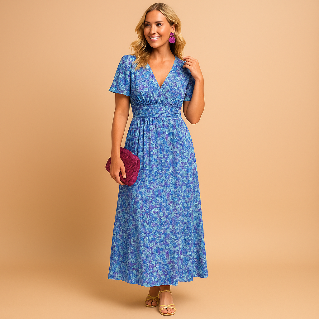Floral maxi summer dress for women | Clara