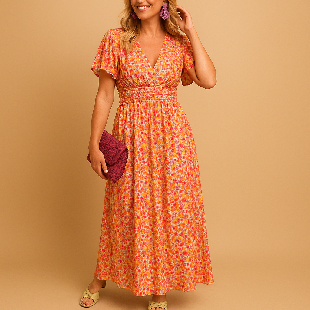 Floral maxi summer dress for women | Clara