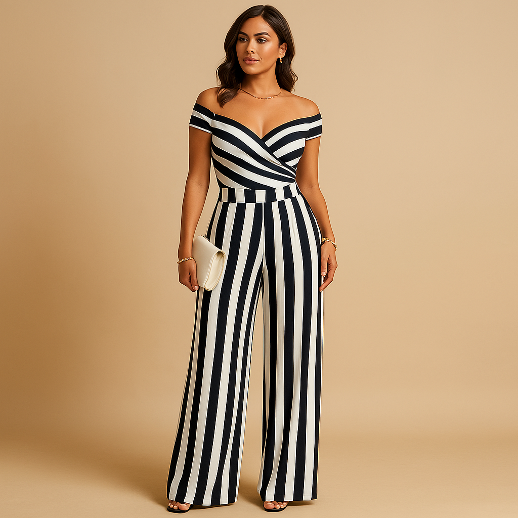 Floral off-shoulder jumpsuit for women | Isla