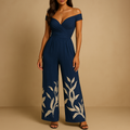 Floral off-shoulder jumpsuit for women | Isla