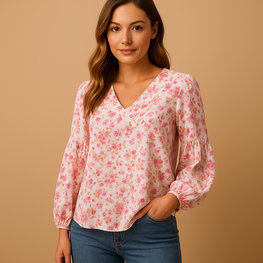 Floral summer blouse for women | Sophie