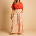 Floral two-piece wide-leg summer set for women | Layla