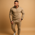Half zip sweatshirt and jogger set for men | Brandon