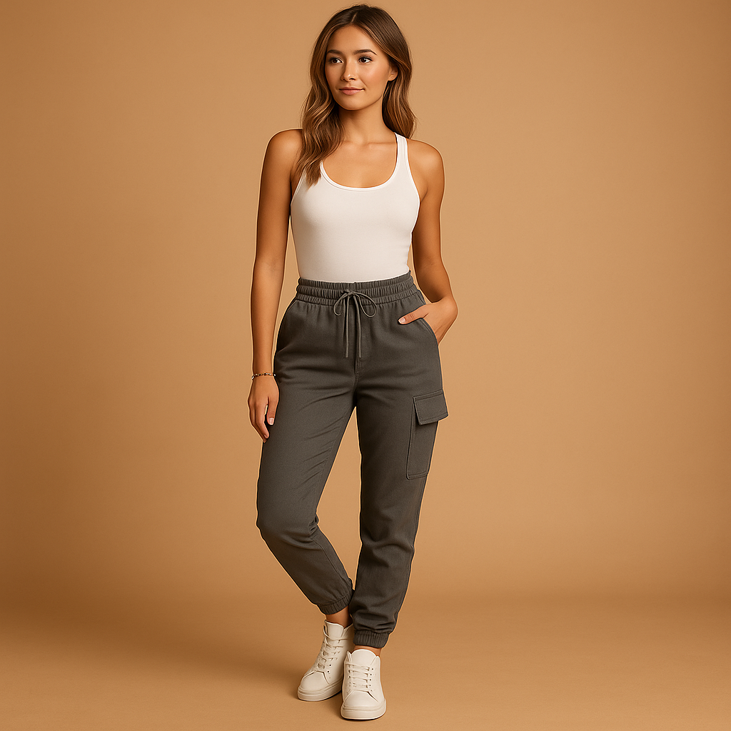 High waist cargo pants for women | Naomi