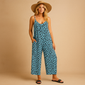 Leopard print halter jumpsuit for women | Harper