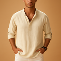 Lightweight V-neck long sleeve shirt for men | Nathan
