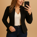 Lightweight blazer with lapel collar for women | Amelia
