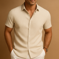 Lightweight short sleeve shirt for men with classic collar | Adrian