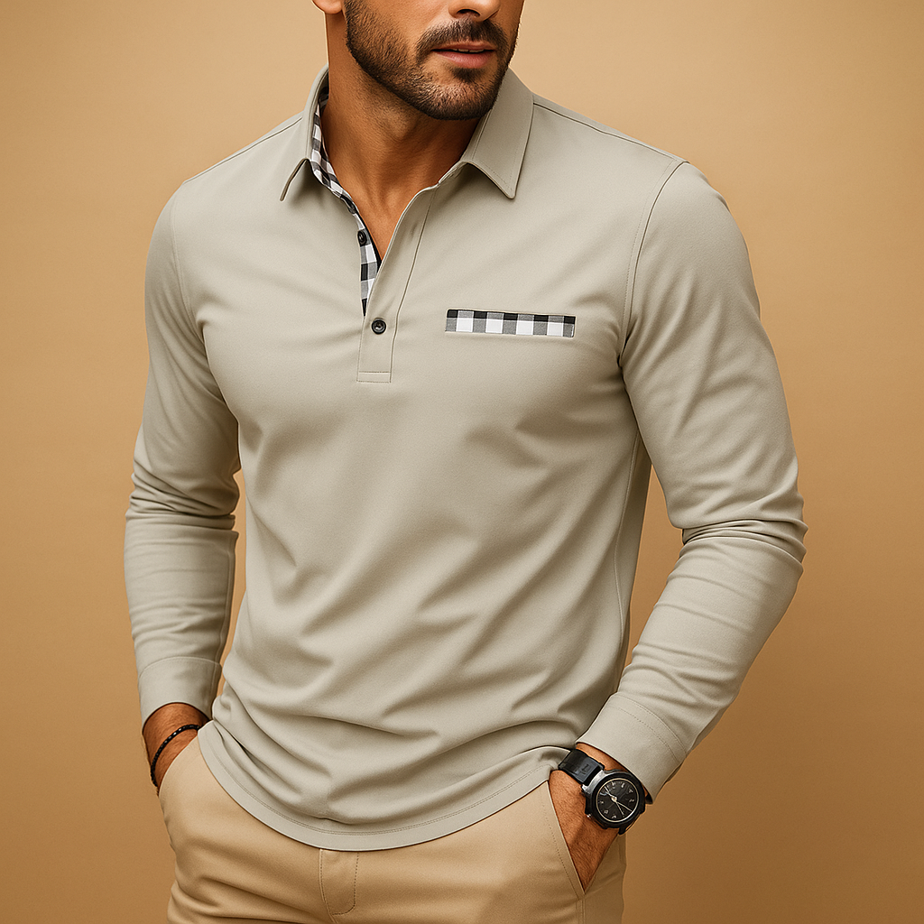 Long sleeve polo shirt for men | Victor