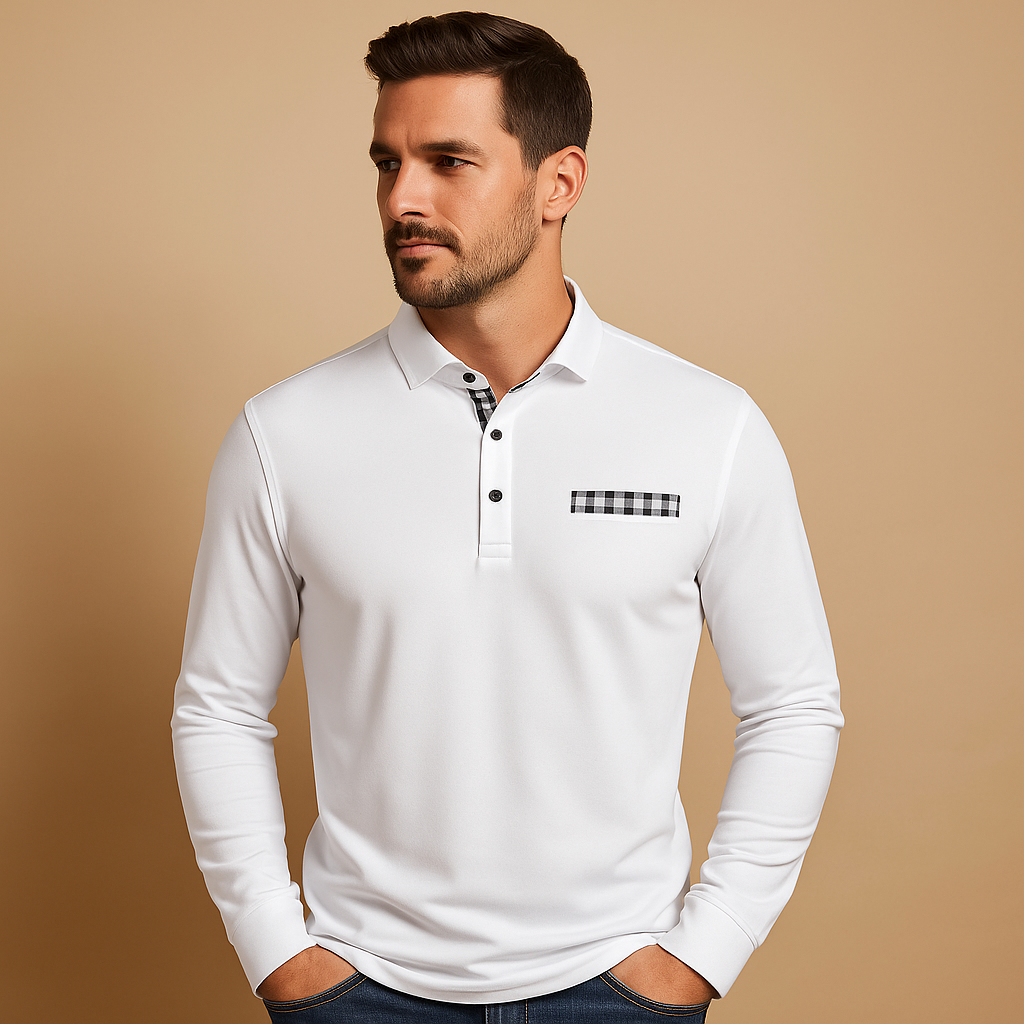 Long sleeve polo shirt for men | Victor