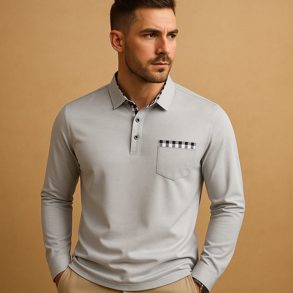 Long sleeve polo shirt for men | Victor