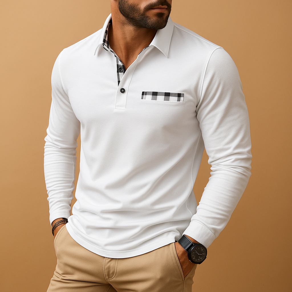 Long sleeve polo shirt for men | Victor