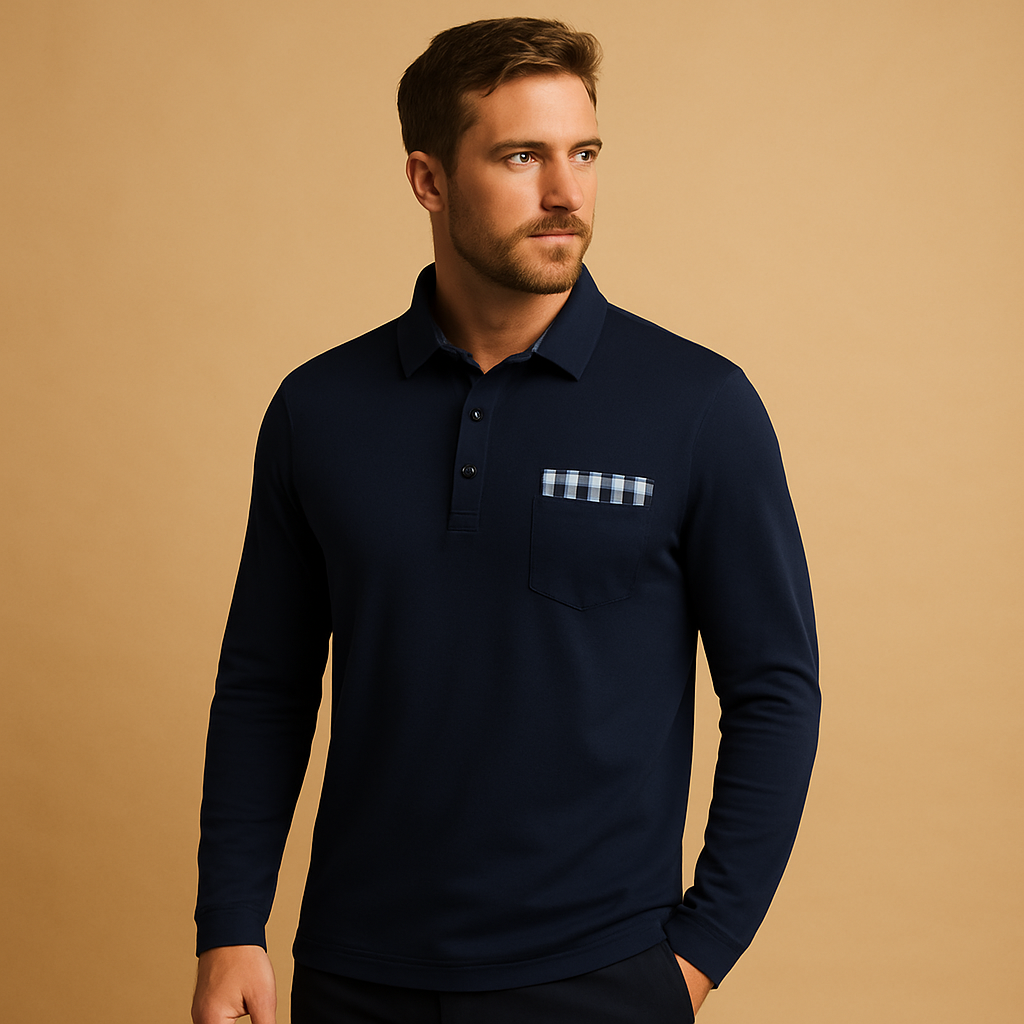Long sleeve polo shirt for men | Victor