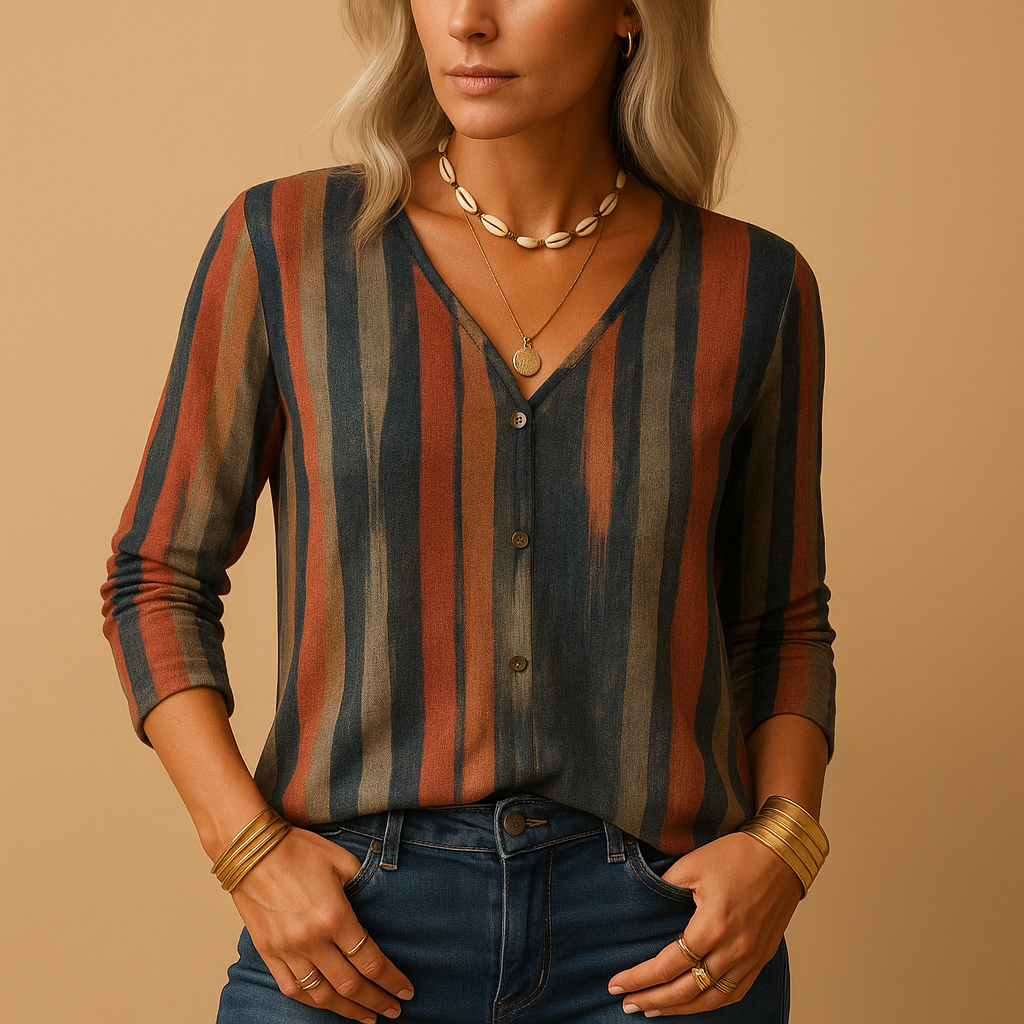 Long sleeve printed top for women | Serena