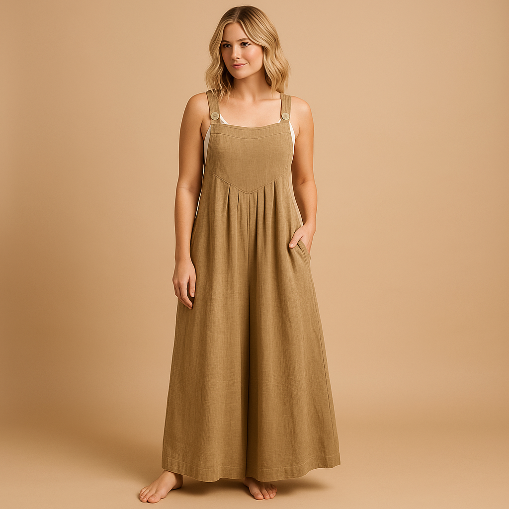 Loose cotton overall for women | Hazel
