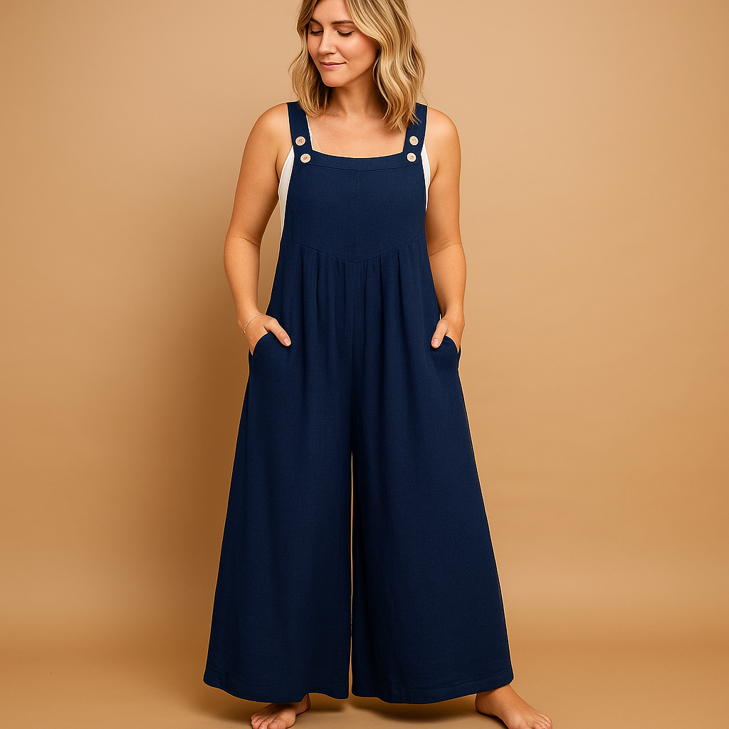 Loose cotton overall for women | Hazel