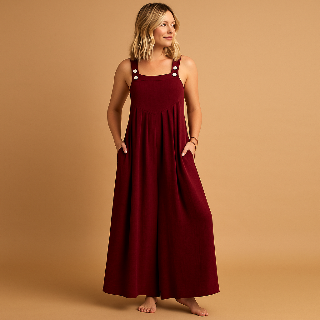 Loose cotton overall for women | Hazel