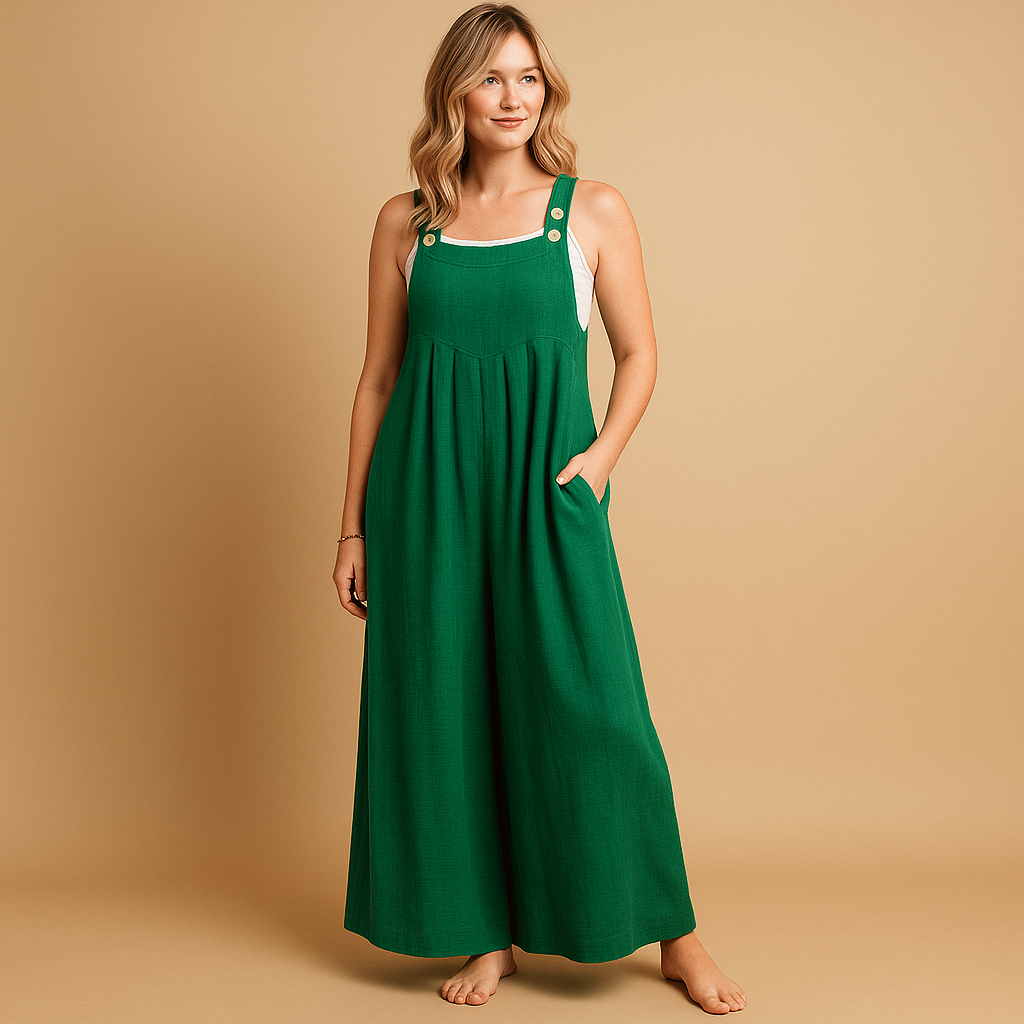 Loose cotton overall for women | Hazel
