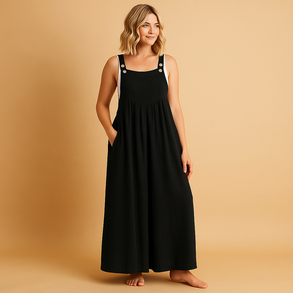 Loose cotton overall for women | Hazel