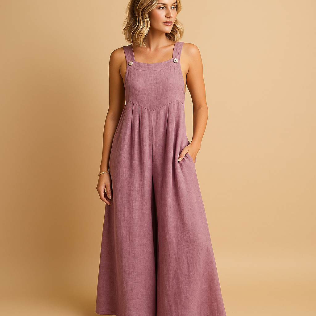 Loose cotton overall for women | Hazel