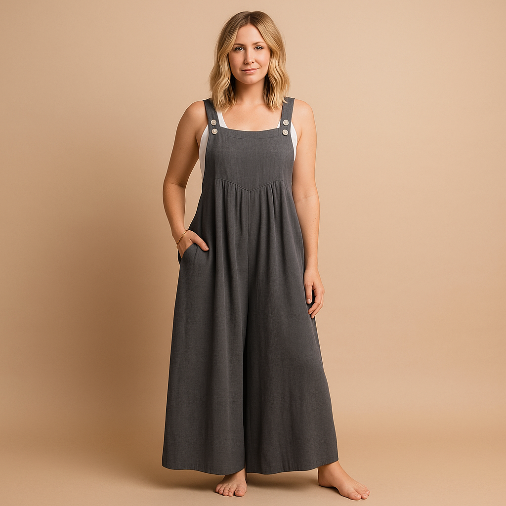 Loose cotton overall for women | Hazel