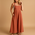 Loose cotton overall for women | Hazel