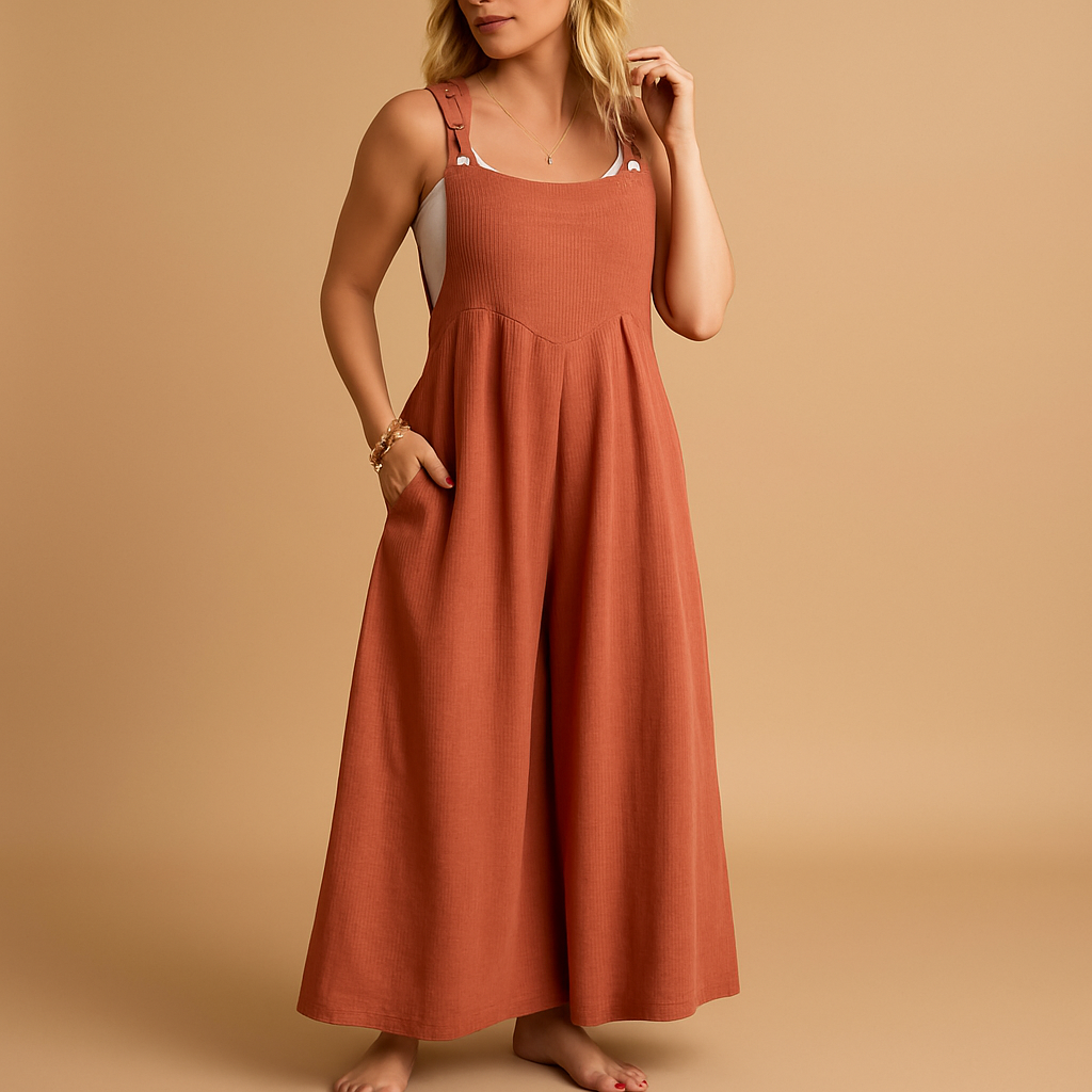 Loose cotton overall for women | Hazel