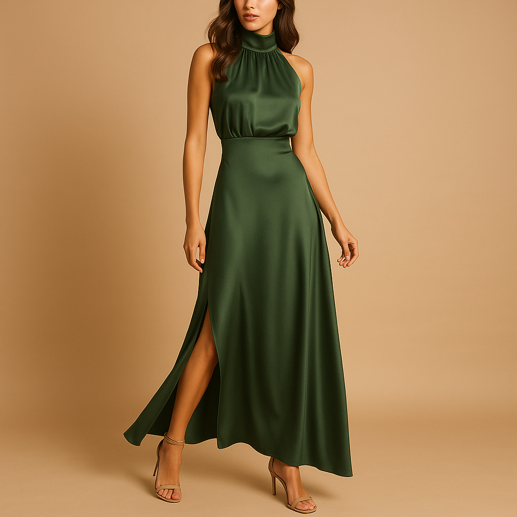 Maxi dress with slit for women | Celeste
