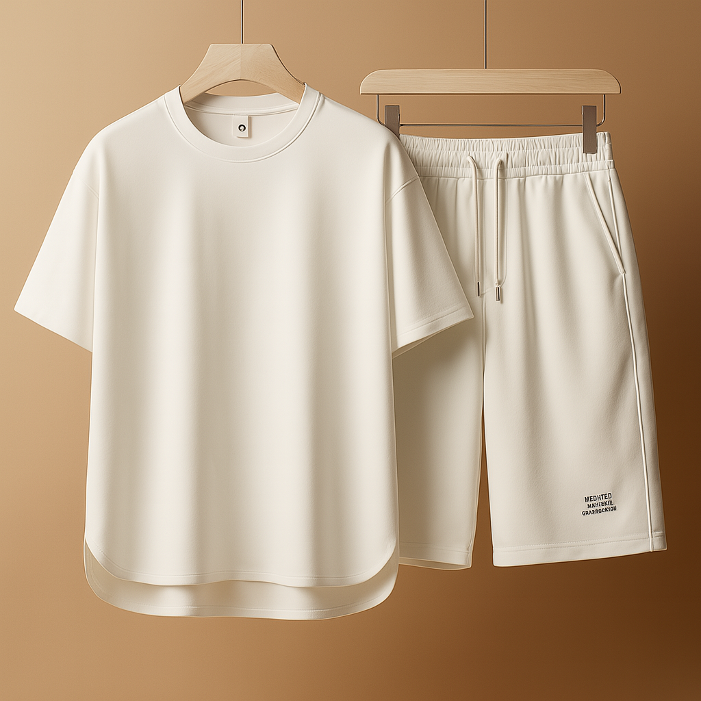 Minimalist T-shirt and shorts summer set for men | Dylan