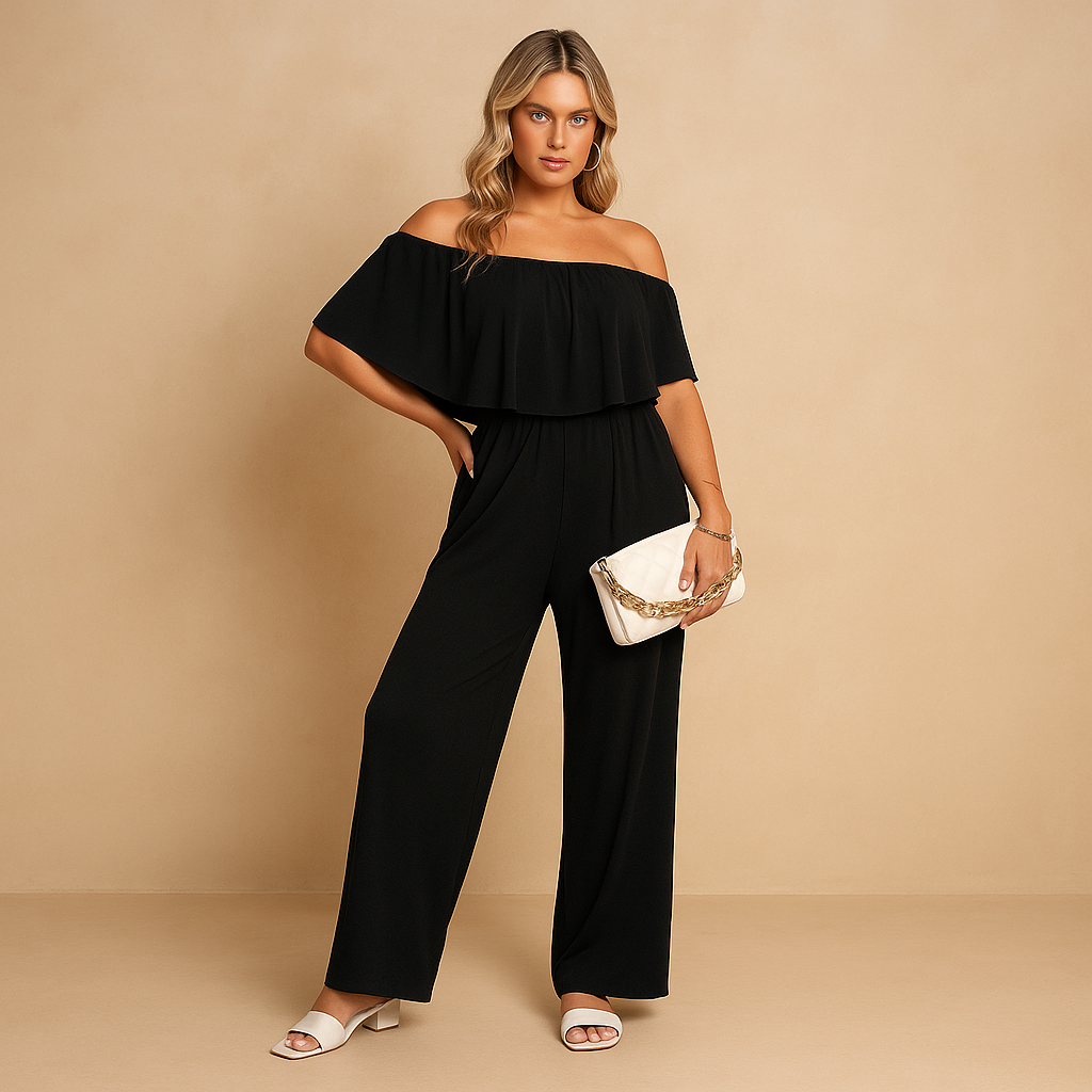 Off-shoulder summer jumpsuit for women | Isla