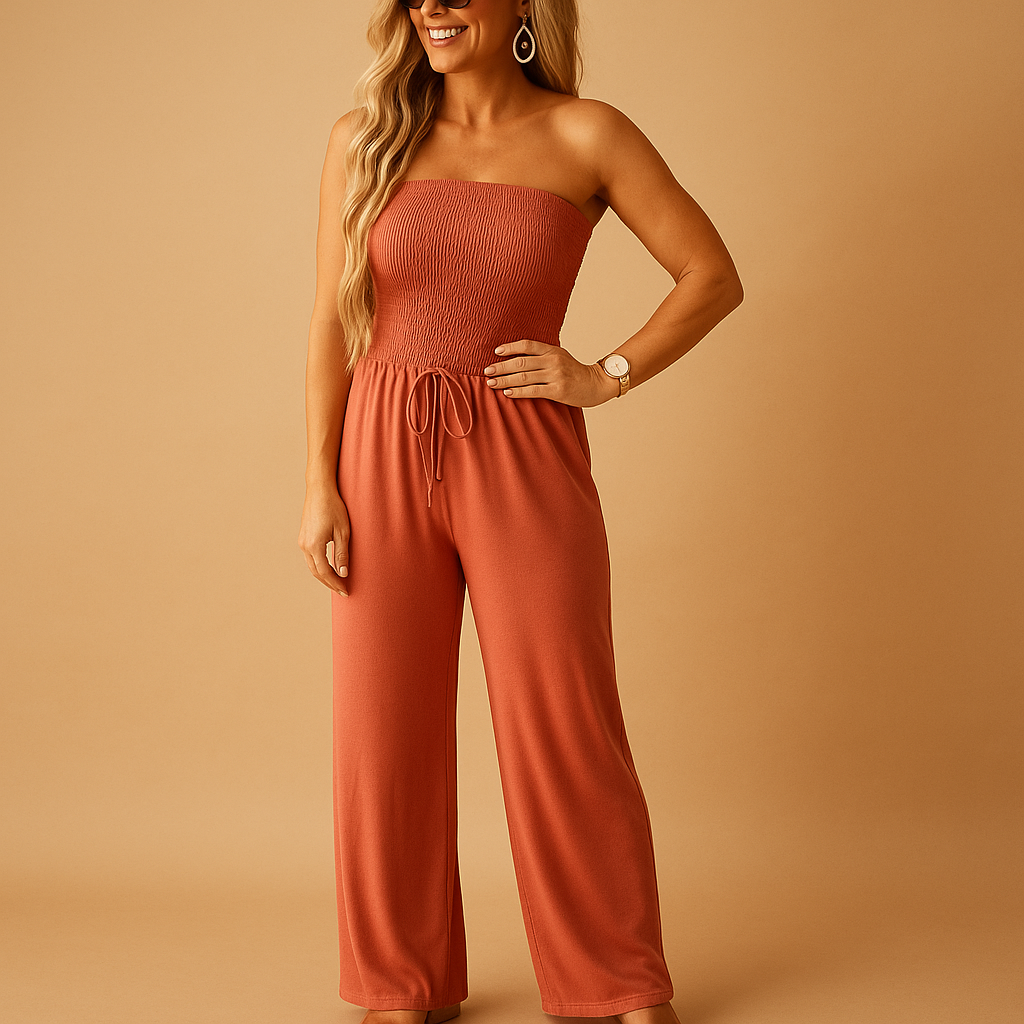 Off-shoulder summer jumpsuit for women | Layla