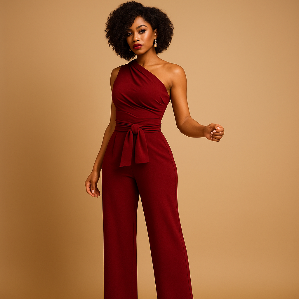 One-shoulder elegant jumpsuit for women | Naomi