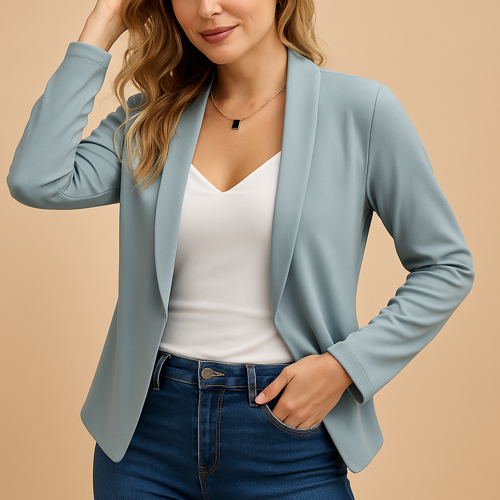 Open-front tailored blazer for women | Hazel
