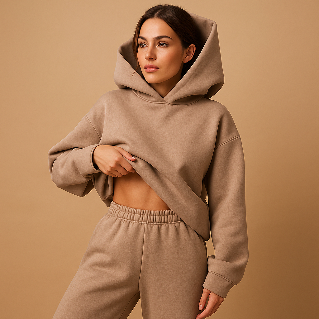 Oversized hoodie and jogger loungewear set for women | Hazel