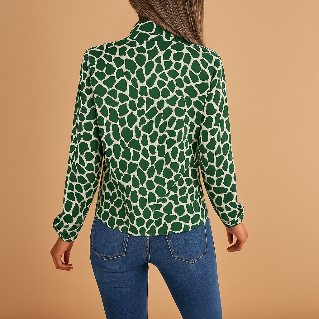 Polka dot bow blouse for women | Hazel