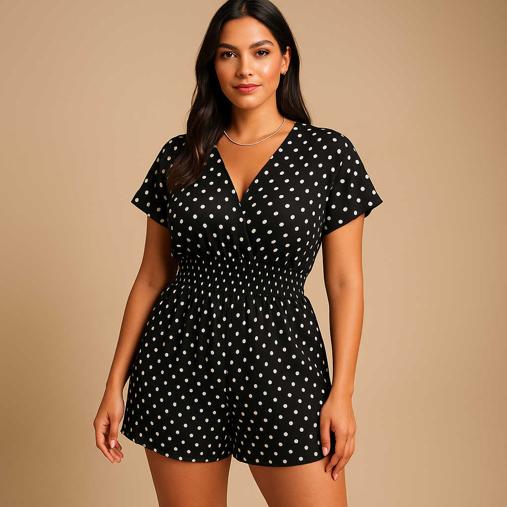 Polkadot summer jumpsuit for women | Hazel