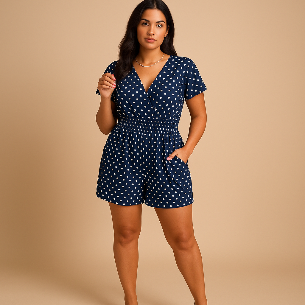Polkadot summer jumpsuit for women | Hazel