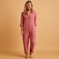 Polo-style tailored jumpsuit for women | Harper