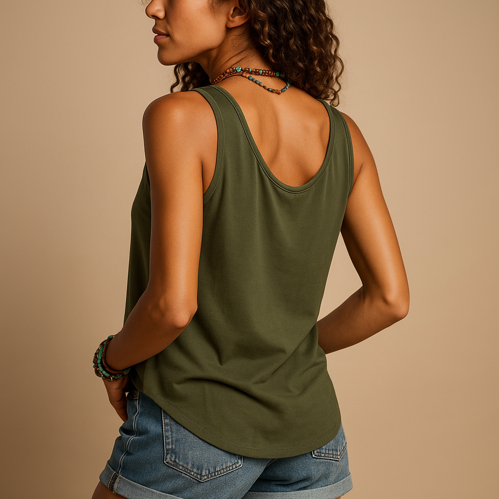 Sleeveless V-neck summer top for women | Harper