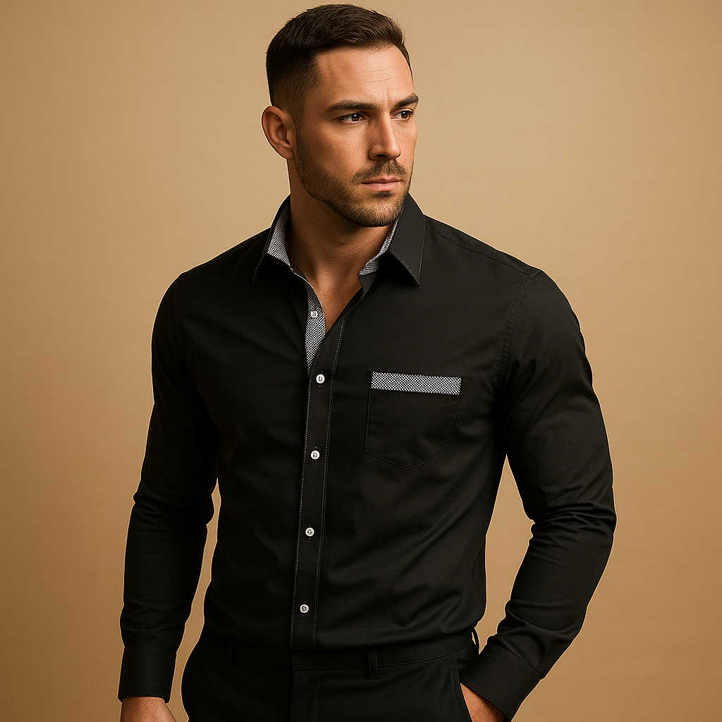 Slim fit long sleeve shirt for men | Nathan