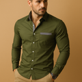 Slim fit long sleeve shirt for men | Nathan